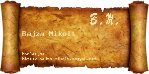 Bajza Mikolt névjegykártya